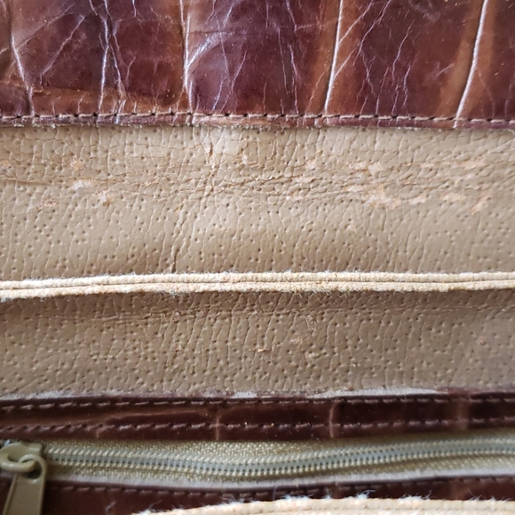 VTG Paola Lungo brown Ital leather crossbody bag - Picture 11 of 16